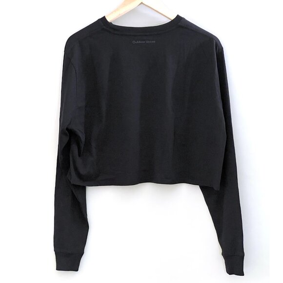 Outdoor Voices Long Sleeve Tee in Black ~ Medium - Picture 2 of 8